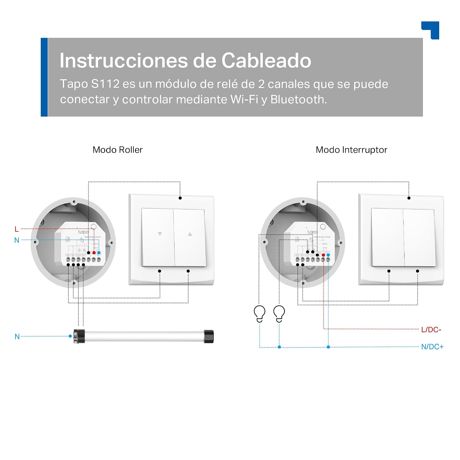 Tapo S112 – Relé Doble Inteligente para Persianas, Control App/Voz, Matter | Control de Persianas o Iluminación. Medición de Consumo. Programa Horarios. Compatible con Matter. Control App Tapo. 8