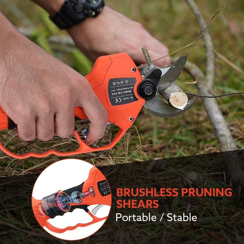 Cordless Electric Trimmer Electric Resin Pruning Scissors Ion Battery Power Supply (The Number of Batteries Can Be Selected) Smart Garden Forest Tool Suitable for Rattan and Branches
