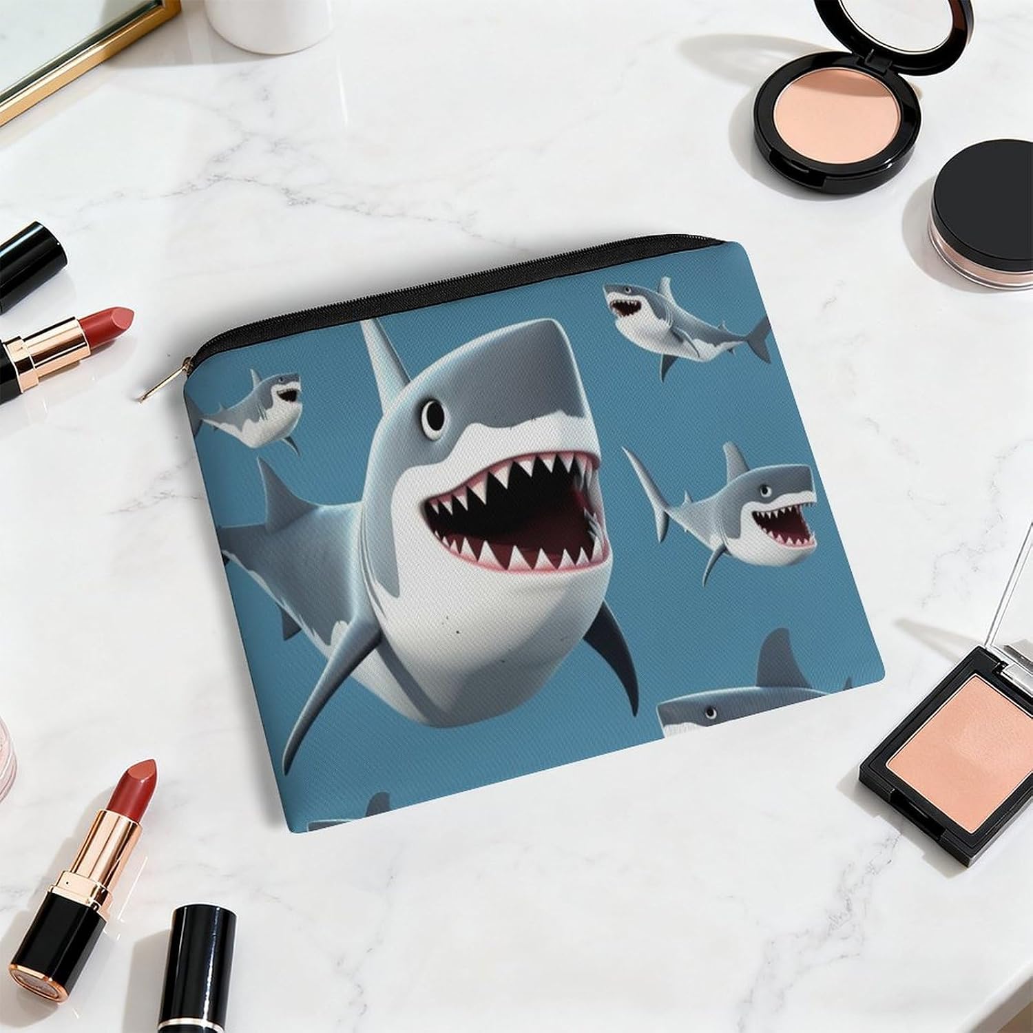 Fish Makeup Bag Small Cosmetic Pouch with Zipper image 5
