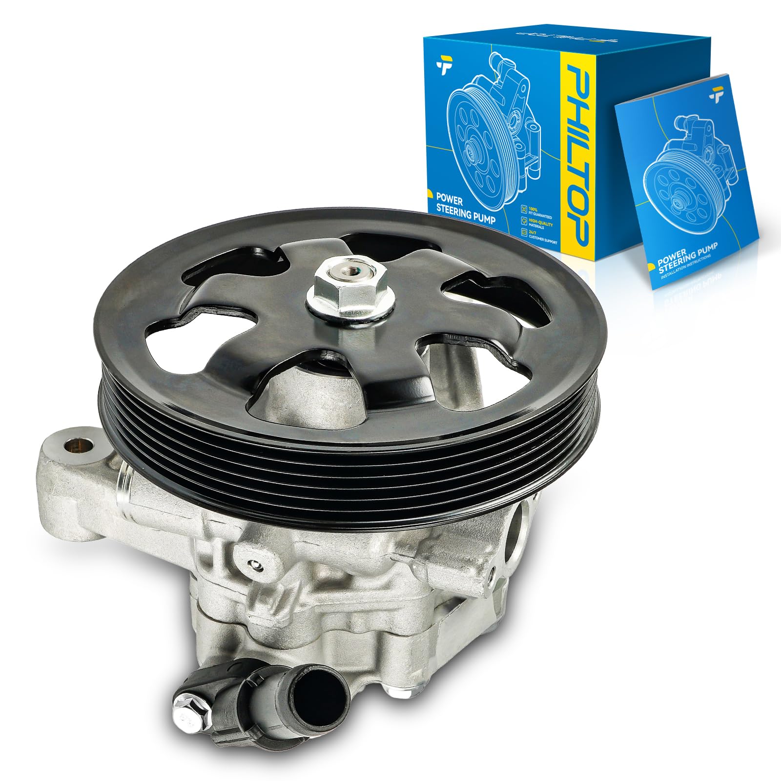 Photo 1 of **Parts Only** PHILTOP 21-534 Power Steering Pump Pulley Fit For 2011-2013 Odyssey, 2012-2013 Pilot; Ridgeline, OE Replace# 56110RN0A51?56110RV0A01?21534