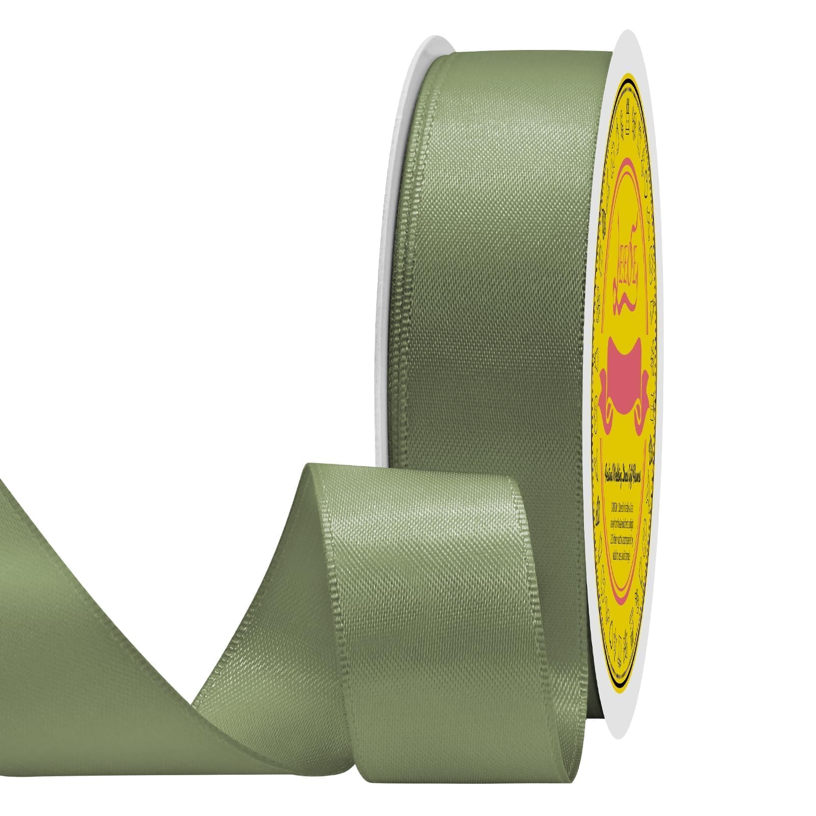 Double Face Dusty Sage Green Satin Ribbon 7/8 inch X 25 Yards Polyester Dusty Sage Green Ribbon for Gift Wrapping Very Suitable for Weddings Party Hair Bow Invitation Decorations and More