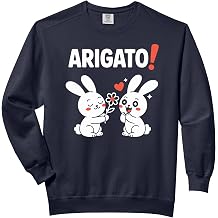 Arigato! Funny Chibi Anime Bunny Kawaii Manga Comedy Comfort Colors Adult Sweatshirt
