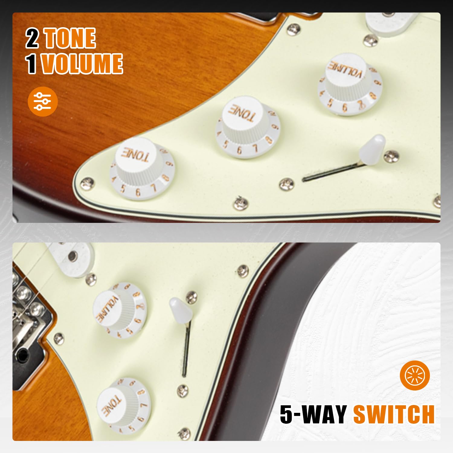 Amazon | EART Electric Guitar SSS Single Coil Pickups,6