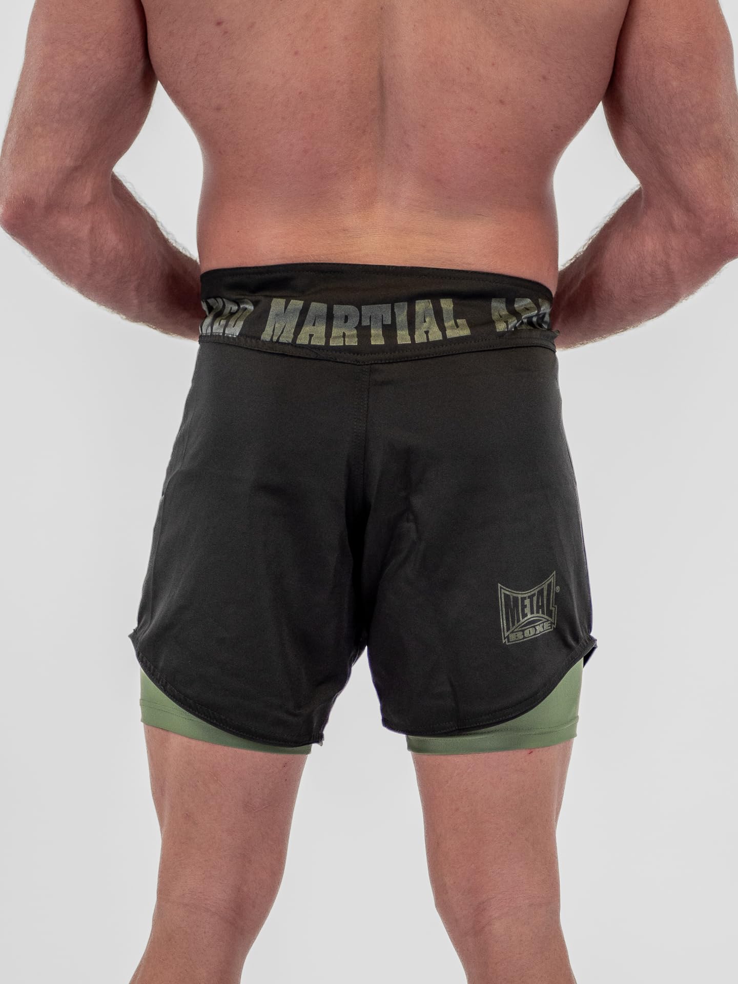 METAL BOXE Pantaloncini MMA Dual Nero/Cachi M