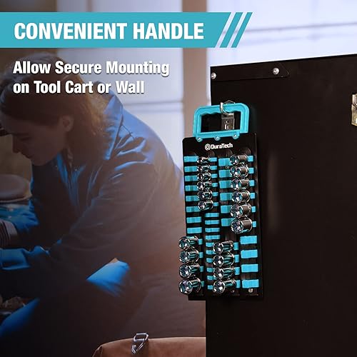 Miniatura 9 de WORKPRO Juego de llaves de impacto de 12" con organizador de enchufes DURATECH