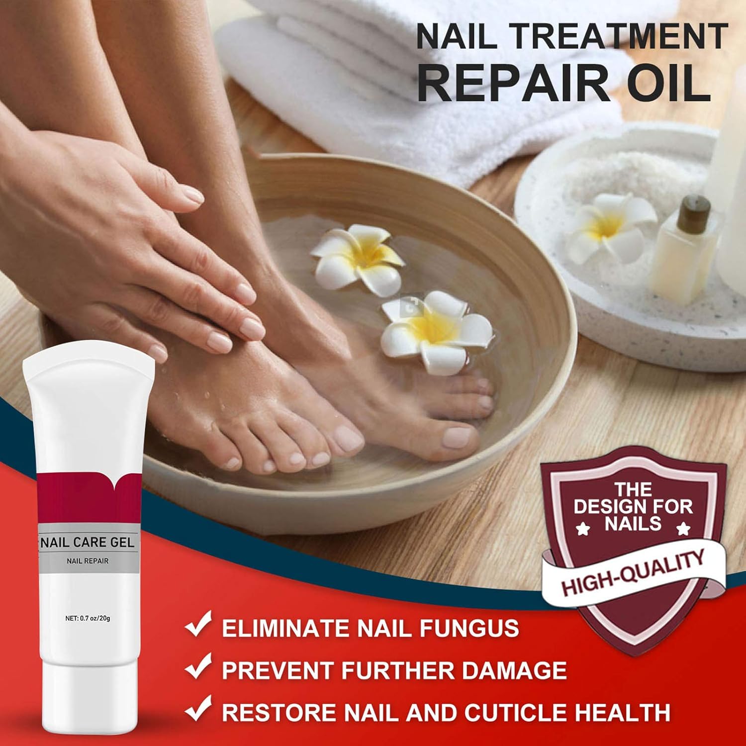 Nail Repair Cream, Effective Toenail Fungus Treatment Fungus Remover Foot Nail Repair Cream Restores The Healthy Appearance of Nails : Beauty & Personal Care