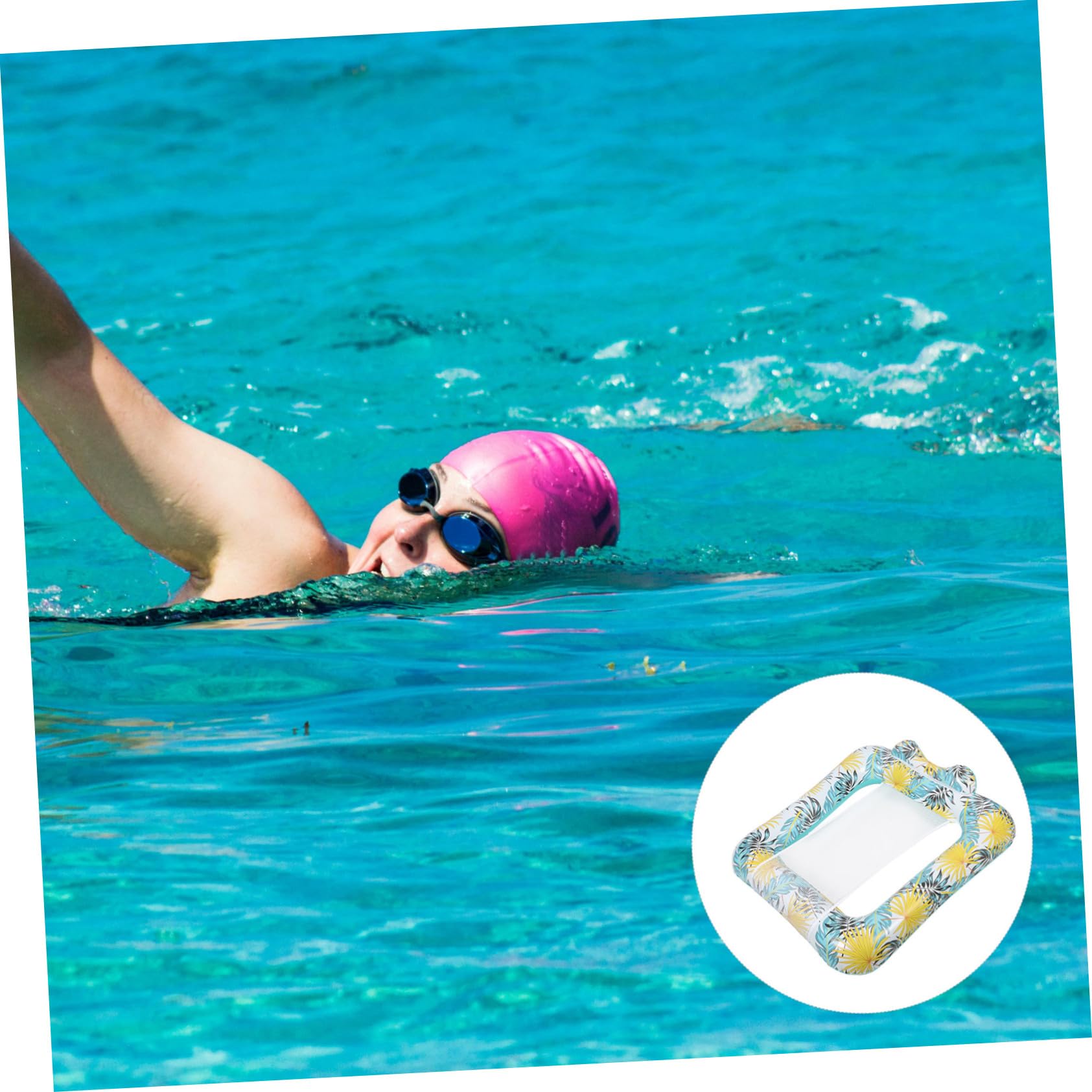 Sdraio Gonfiabile per Piscina in Pvc Rete Traspirante, Comoda e Facile da Gonfiare, per Relax in Acqua Durante le Vacanze Estive