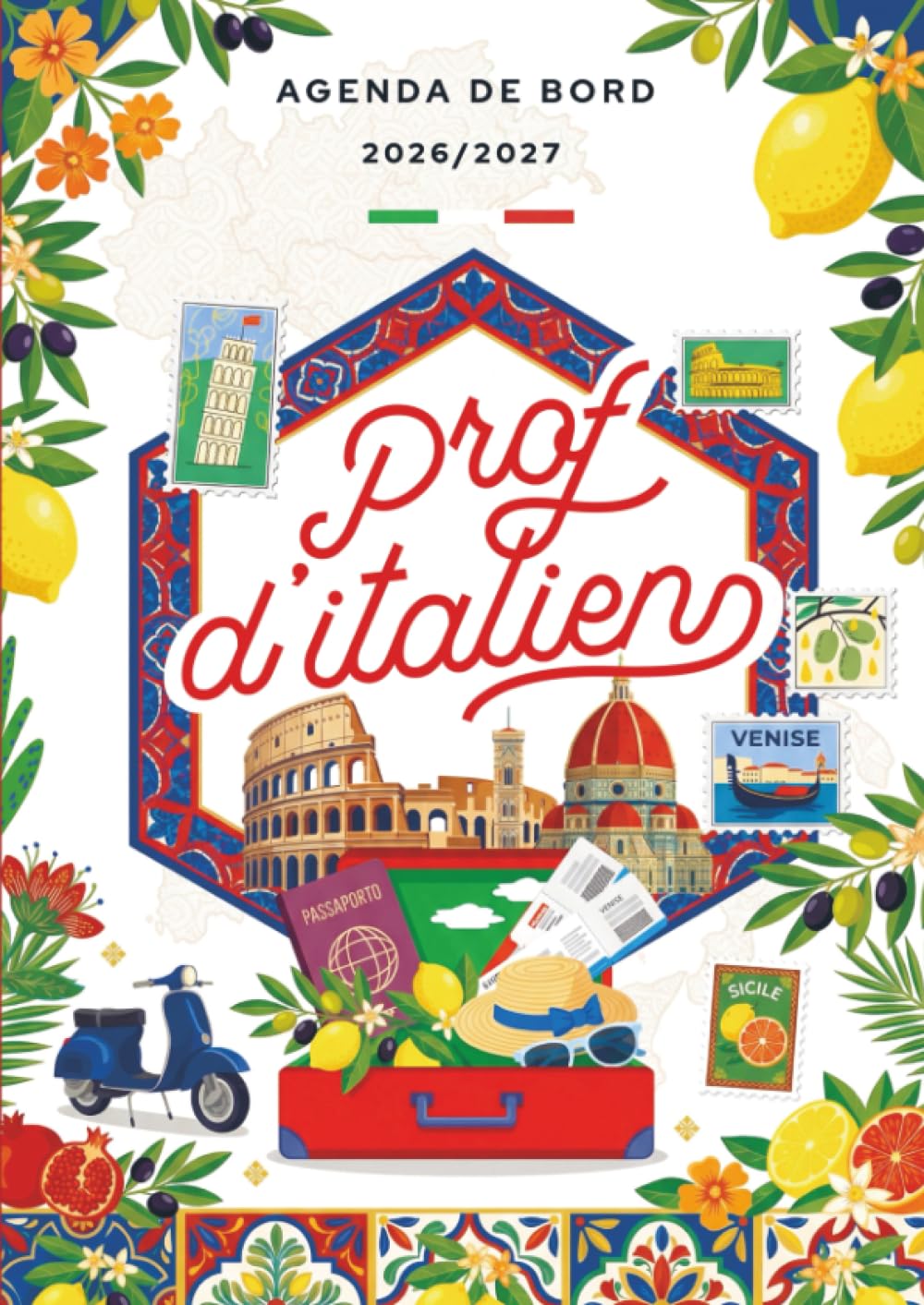 Agenda de bord 2026/2027 professeur d’Italien: Carnet de bord A4 pour les enseignants