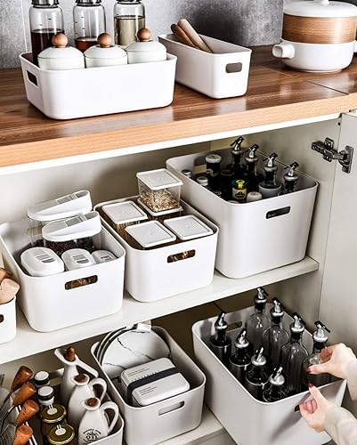 Miniatura 5 de Juego de 3 contenedores de almacenamiento de plástico, organización y almacenamiento versátil de despensa de cocina, para contenedores de
