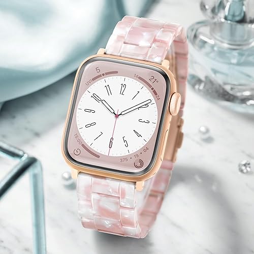 Miniatura 4 de Correa de reloj de resina ligera para Apple Watch Band de 1.772 in 1.732 in 1.654 in 1.929 in, pulsera de moda para mujeres y hombres, correa de