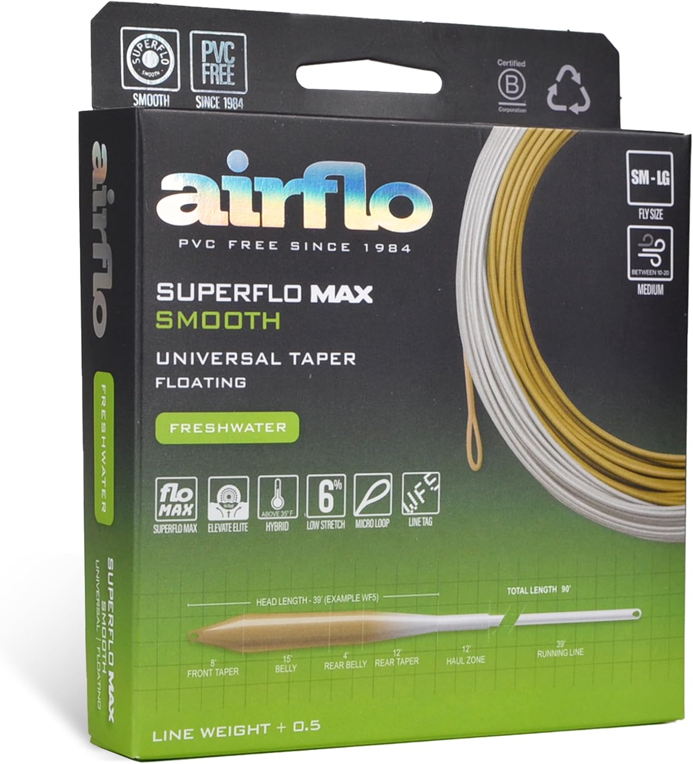 Airflo Superflo Max Universal Taper Floating Fly Line | Versatile All-Around Taper Handles a Wide Range of Fly Sizes and Fishing Situations