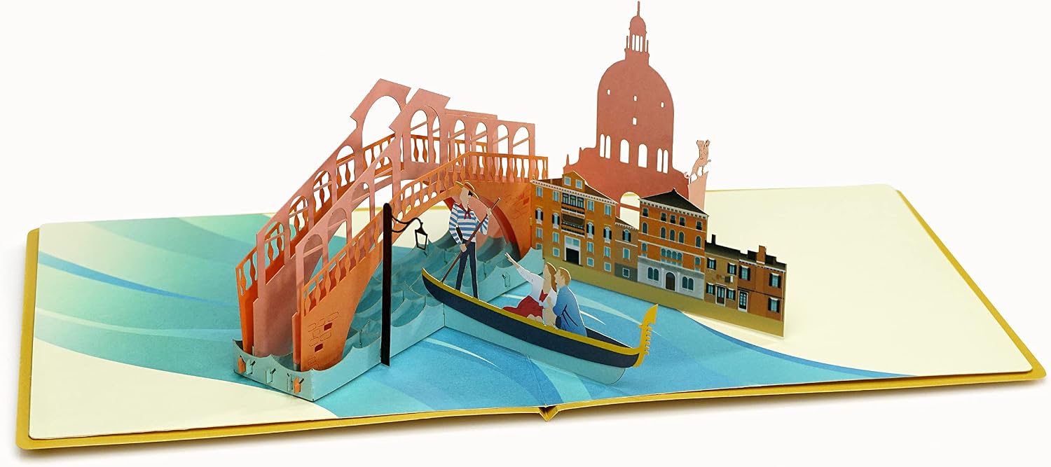 CUTPOPUP Venice Romantic Anniversary Card Pop Up, 3D Wedding Anniversary Card, Valentines Birthday Mother’s Day Card UK - Image 5