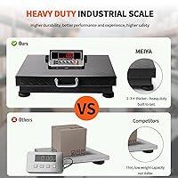 Vista 3 de MEIYA Heavy Duty Shipping Scale, 660 lb Industrial Platform Scale for Packages, 0.1 lb Accuracy Postal Scale for Small Business & Warehouse with