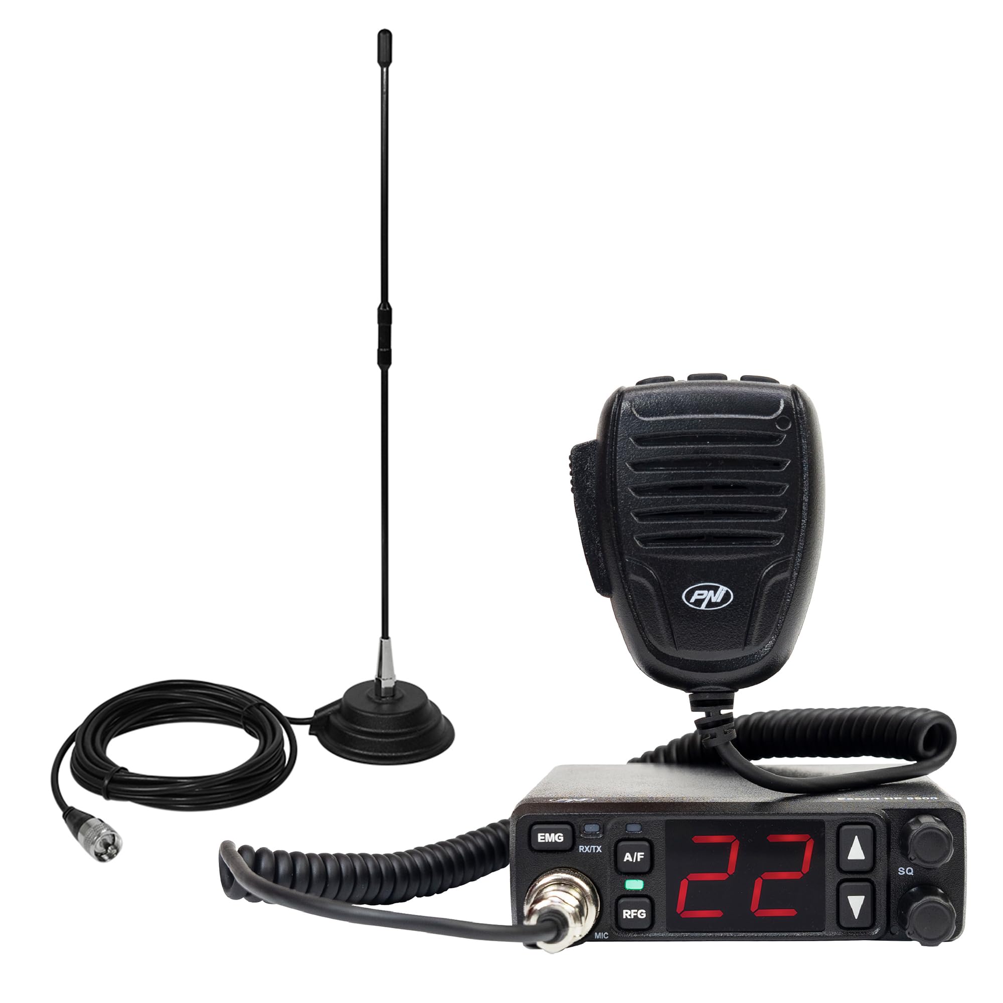 Station Radio CB PNI Escort HP 5500 + antenne CB PNI Extra 40, avec Aimant