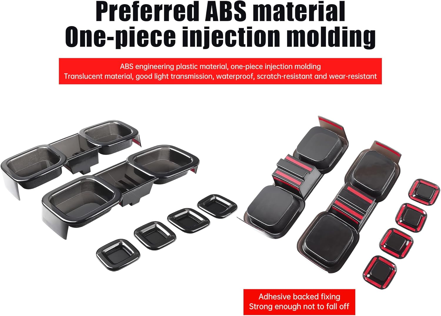 Smoked Tail Light Cover for 2020-2026 Land Rover Defender 90 110 130 Rear Tail Light Fog Light Housing Exterior Conversion Black Knight Accessories (Smoked Tail Light Cover + Fog Lamp 8-Piece Set)