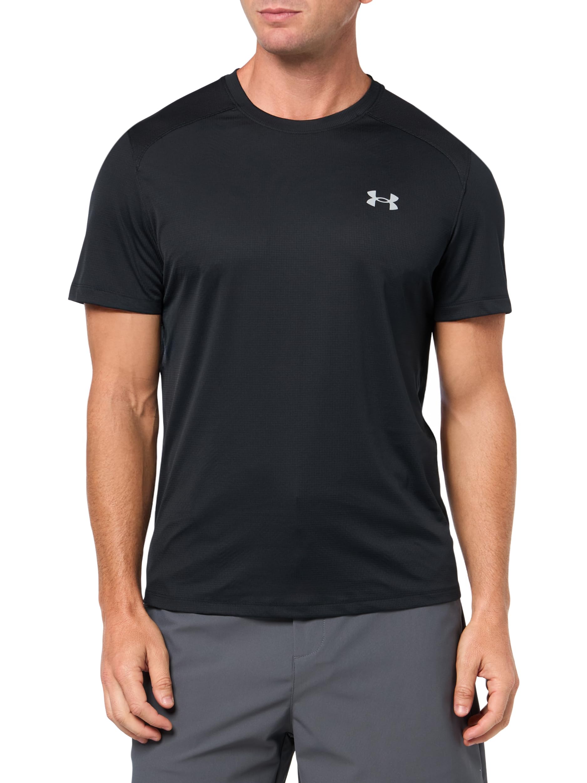 Under Armour Men's (001) Black / Black / Reflective Coolswitch Run Short Sleeve T Shirt, Xl