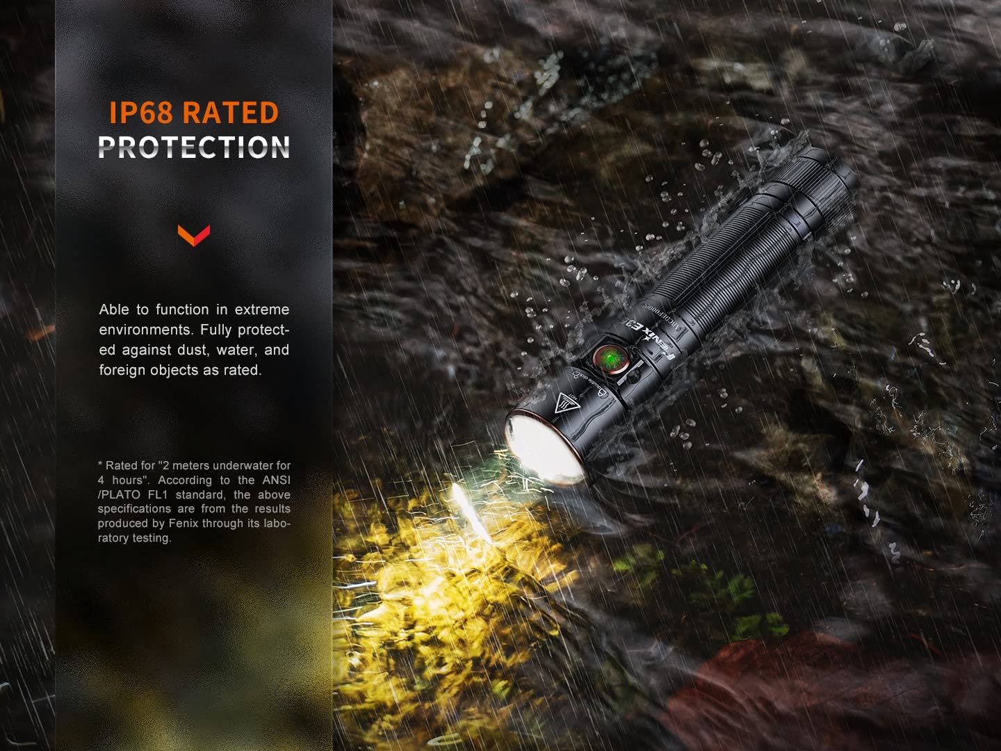 Fenix Torcia LED E35R EDC da 3100 lumen, cavo di ricarica USB-C, clip per cintura rimovibile, 5 livelli di luminosità, stroboscopica istantanea