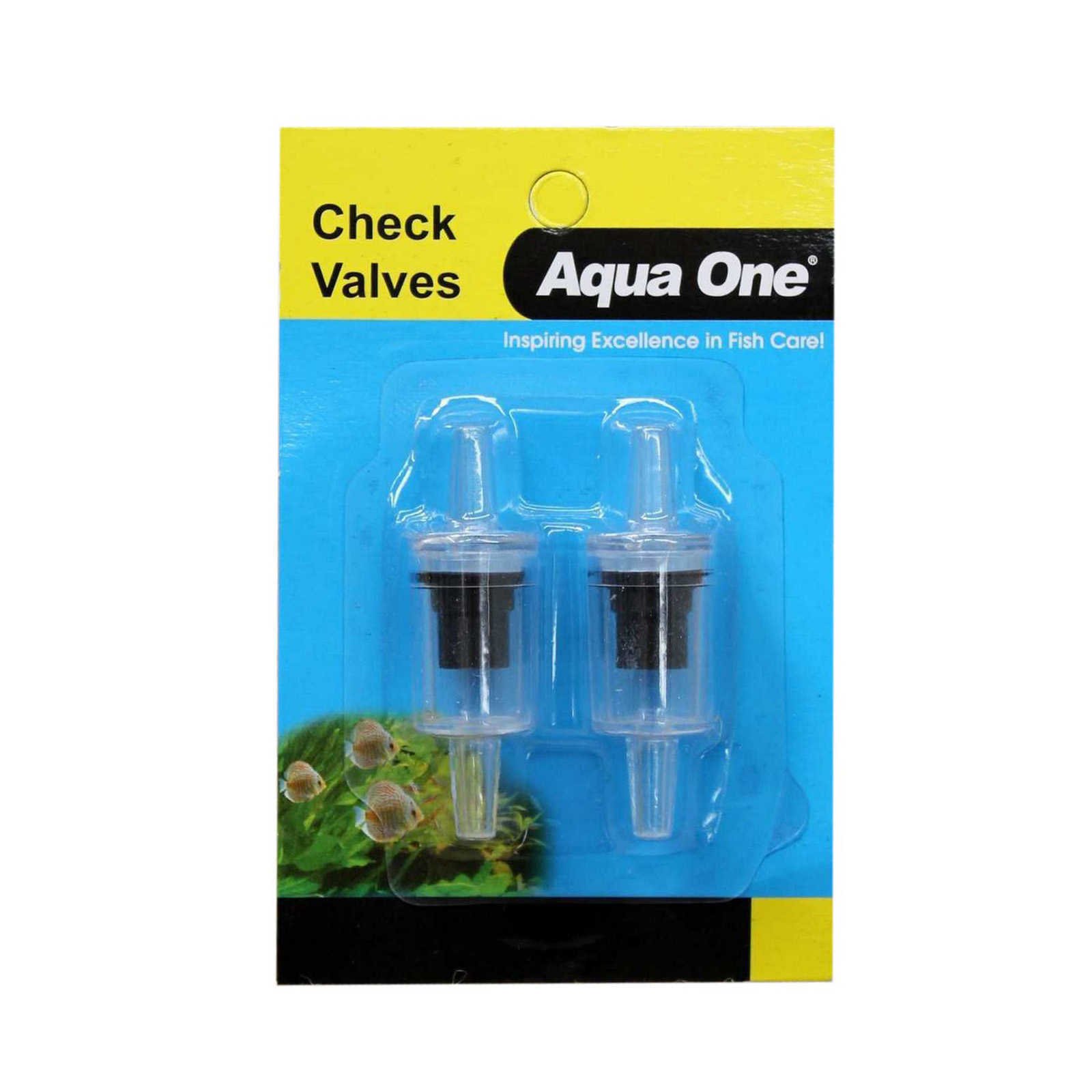 Aqua One Airline Check Valve/Non-Return Valve (2pk) for Aquarium Air Line Safety