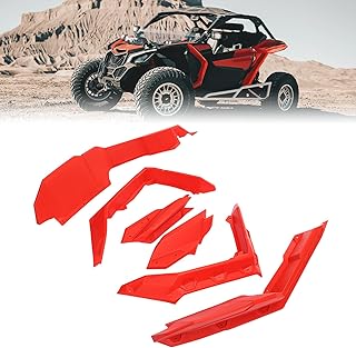 KEMIMOTO X3 Accessory Extended Fender Flares Red Finish Mud Guards Flap Front and Rear Compatible with Can-Am Maverick X3 / Max DS RS RC MR Turbo RR 2017-2023, Maverick 1000 2014-2017 Maverick 1000 MAX 2016, Replace #715002973