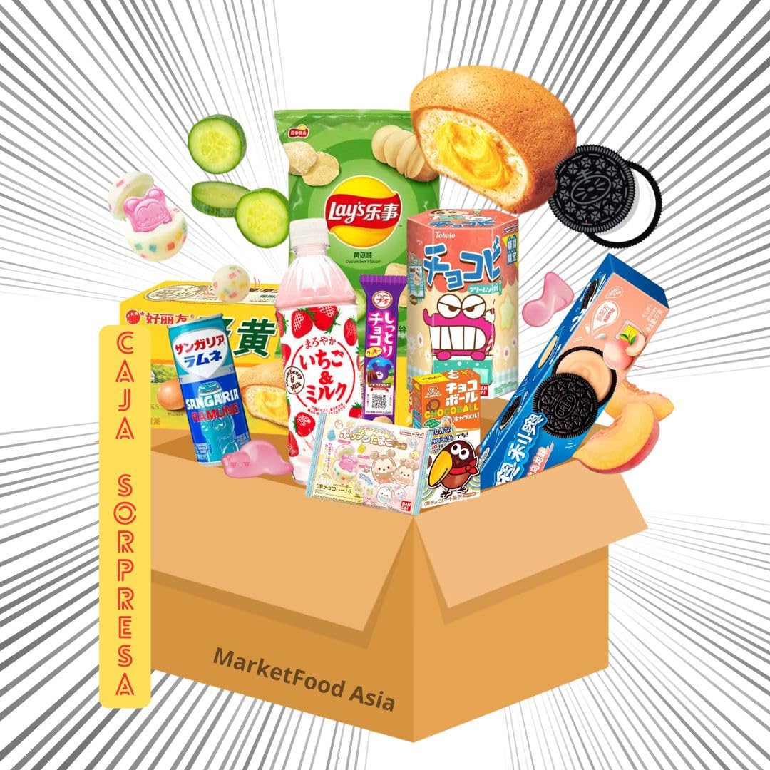 Leebox Caja sorpresa dulces asiáticos snacks con sorpresa san valentin amor japón corea k-pop 10pcs