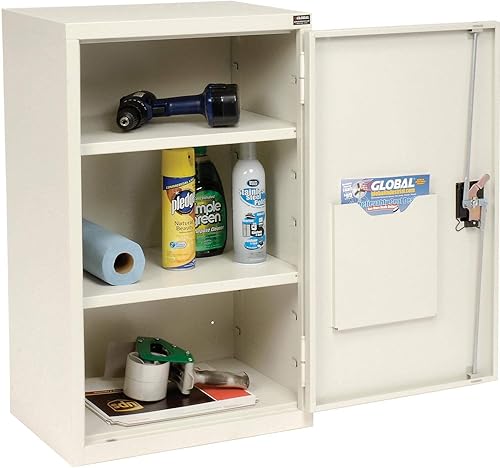 Miniatura 9 de Global Industrial Gabinete de almacenamiento de pared ensamblado, 19-78x14-14x32-34, gris