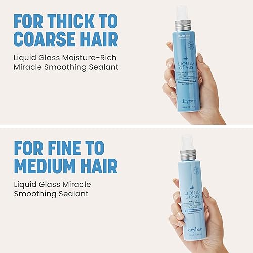 Miniatura 8 de Drybar Liquid Glass Moisture-Rich Miracle Smoothing Sealant  Heat Protectant for Hair, Lasts Through 3 Washes for Long-Lasting Frizz Resistance and