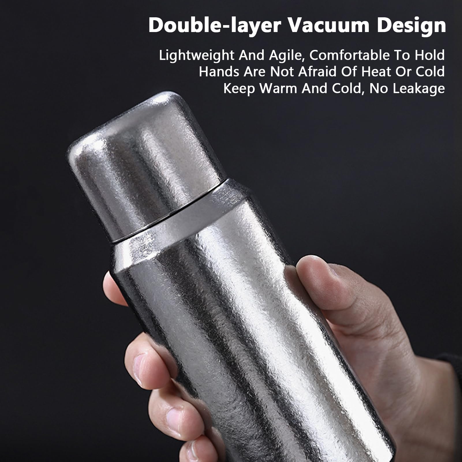 Botella de Agua Pure Ti de 500 Ml, Termo Aislado a Prueba de Fugas, Botella de Infusor de té Al Vacío de Doble Pared con Tapa Magnetizada, de Agua Ligera y Reutilizable para Viajes (Color