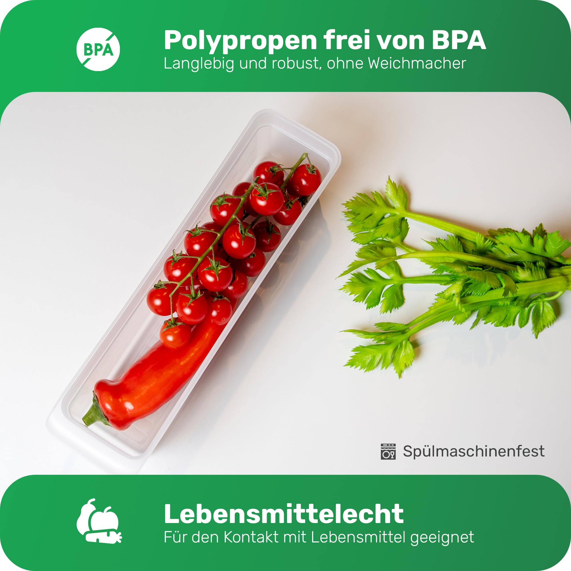 Novaliv Kühlschrank 6er Set Organizer Kühlschrank Klein + Mittel + Groß BPA-frei Küchenordnung küchenorganizer Kühlschrankorganizer Lebensmittelecht FFlaschen Organizer Ablagefach Kühlschrankfach