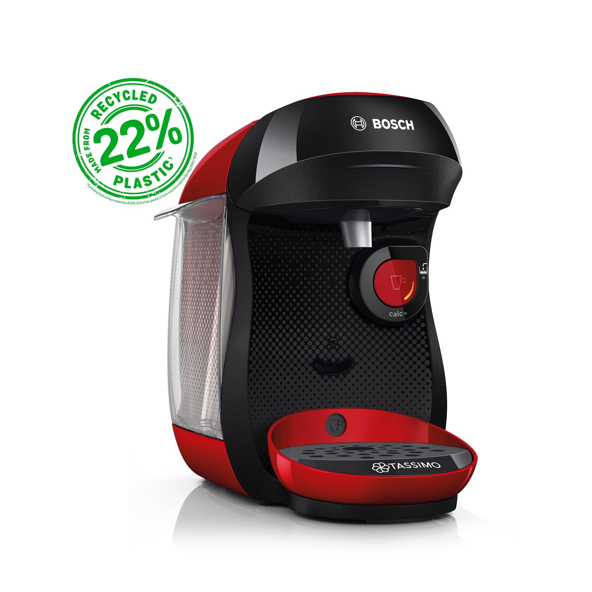 Bosch Machine à café Tassimo Happy rouge et Tassimo Café Long Intense 80 dosettes
