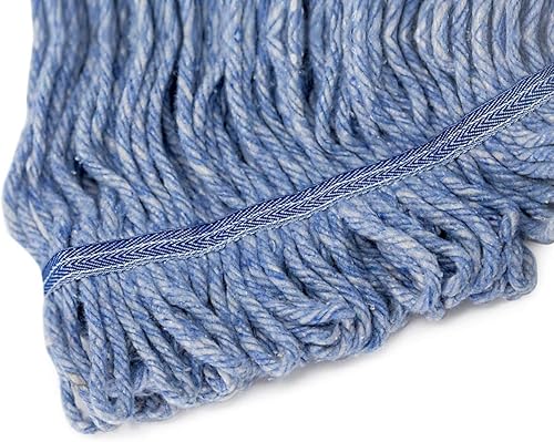 Miniatura 8 de KLEEN HANDLER General Cleaning - Mopa de repuesto comercial resistente, repuesto de cabezal de hilo de algodón azul industrial húmedo (paquete de 3)