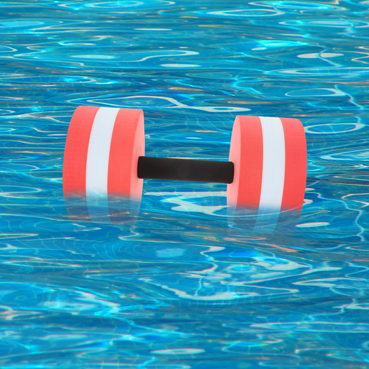SEWACC Lot de 2 haltères en mousse EVA haute densité pour exercices aquatiques et aquatiques (rose rouge)