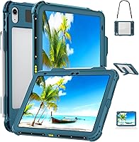 Vista 3 de ShellBox Case Funda impermeable para iPad mini 4/5, funda protectora de cuerpo completo a prueba de golpes a prueba de polvo con soporte ajustable