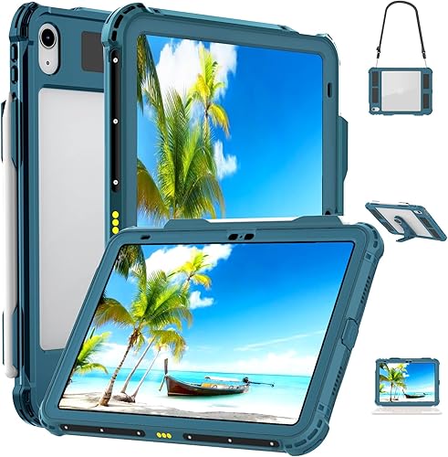 Miniatura 3 de ShellBox Case Funda impermeable para iPad mini 4/5, funda protectora de cuerpo completo a prueba de golpes a prueba de polvo con soporte ajustable
