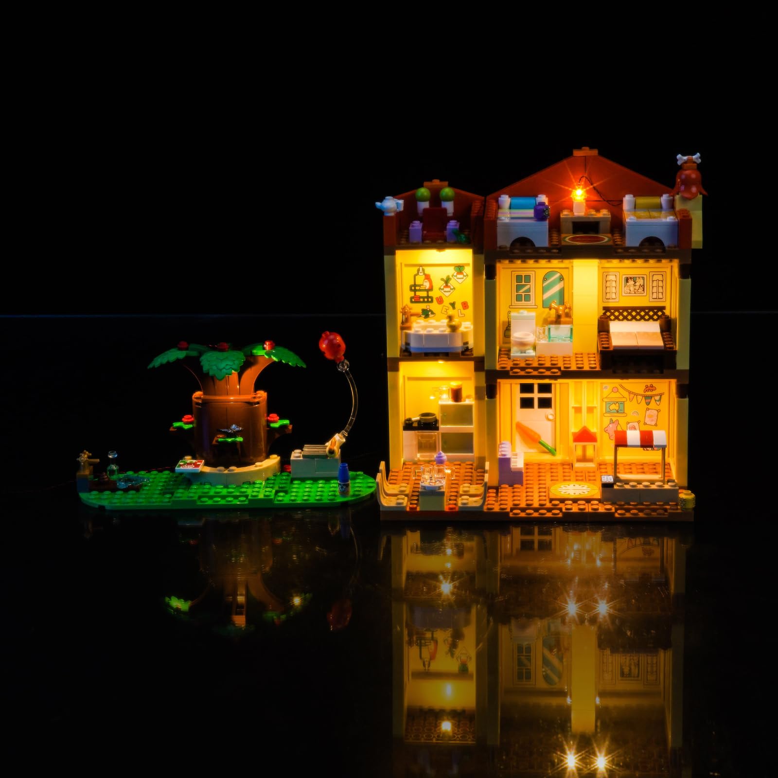 LocoLee Led Light Set Compatible with Lego 11203 Bluey's Family House Led Decoration Lighting Kit Compatible with Lego 11203 Building Blocks Model,Only Lights Set,No Model