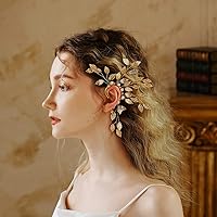 Vista 2 de Puño de Oreja de Elfo Hada Individual Izquierdo Hecho a Mano Sin Perforación Arete para Mujeres (Hojas Doradas)