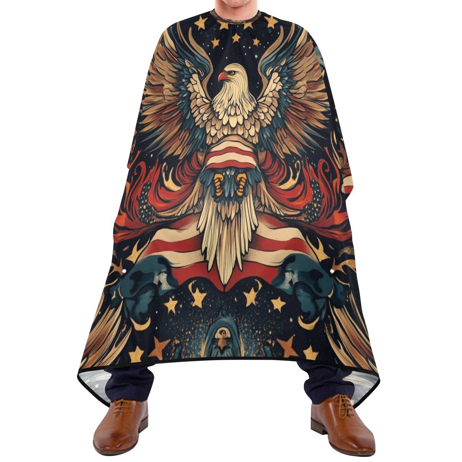 Kigai Falcons Hair Cutting Cape for Men & Women Waterproof Barber Cape Professional Hairdressing Salon Styling Apron with Adjustable Closure Snap