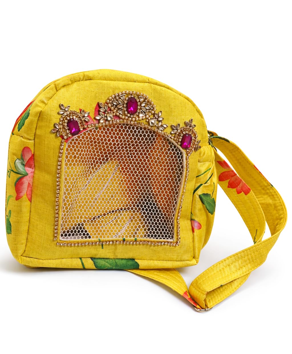 Laddu gopal ji carry bag for 3 to 4 no. | with kundan work-image-31