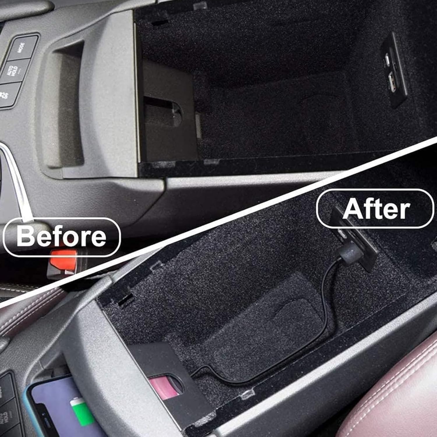 Car Wireless Charger for Cadillac XT5/XT6 (2020-2024) - Car Qi Wireless Charging Panel, 15W Fast Phone Charging Pad