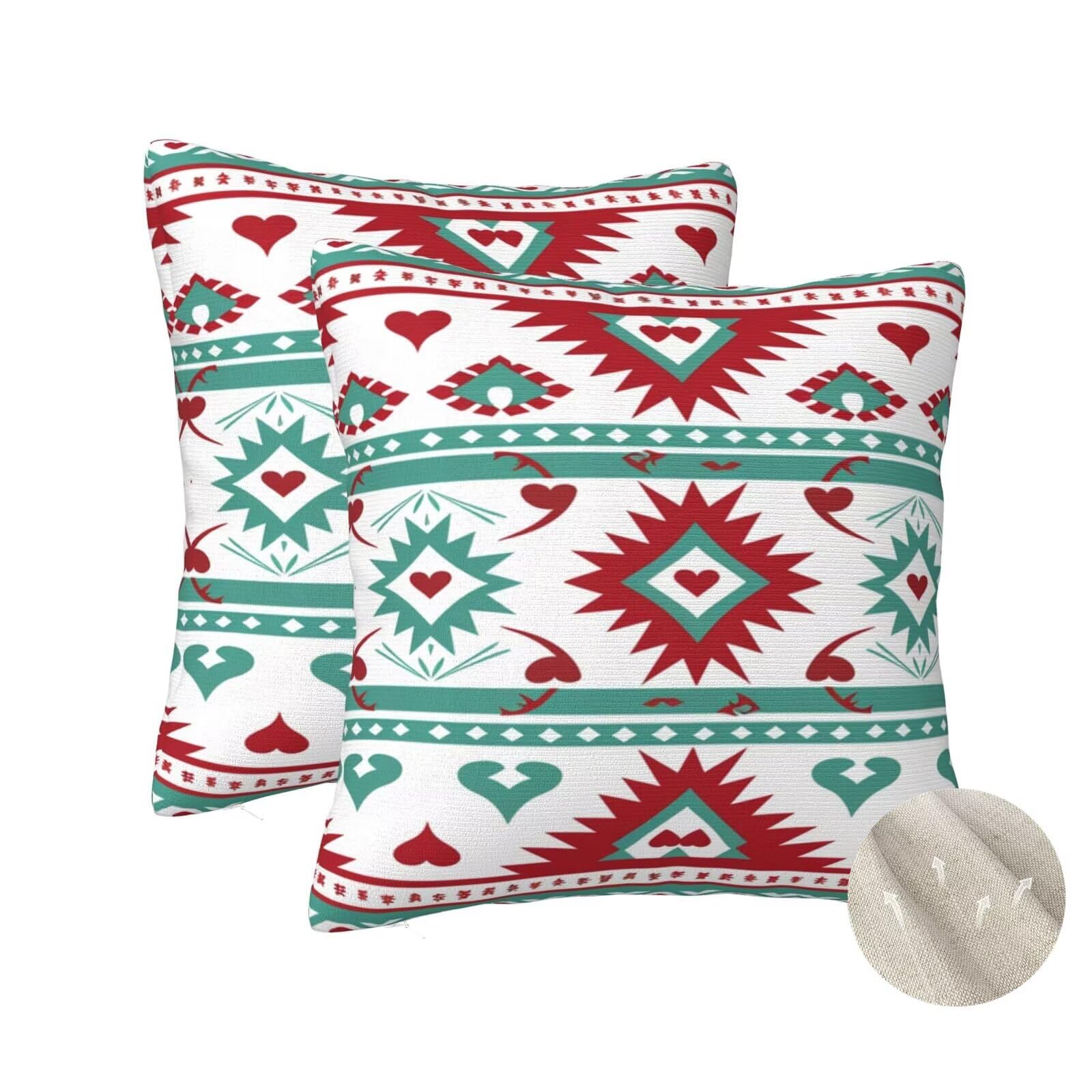 Housses de coussin des pays nordiques 60x60 cm pour rajeunir un canapé usé en lot de 2