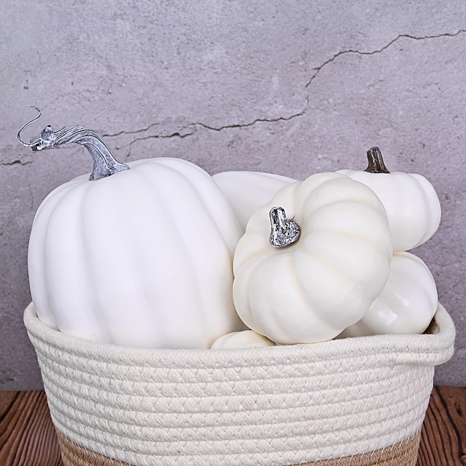 Lot De 12 Citrouilles Artificielles En Mousse - Tailles Assorties - Déco Automne, Halloween, Thanksgiving