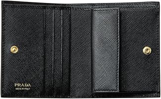 PRADA SAFFIANO SHINE 二つ折り財布 ブラック プラダ 二つ折り財布 財布 サフィアーノ トライアングルロゴ