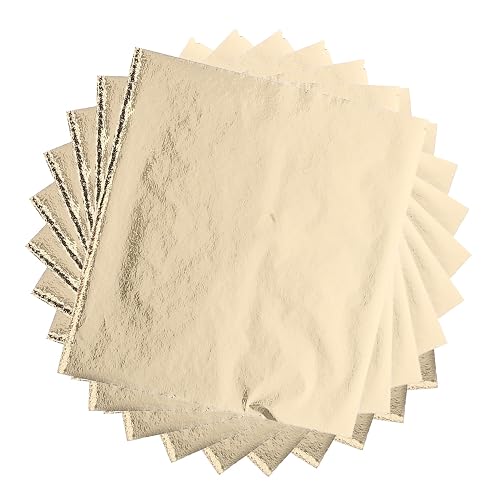 Hohopeti 100pcs Rub and Gold Leaf Sheets Art Foil Sheets