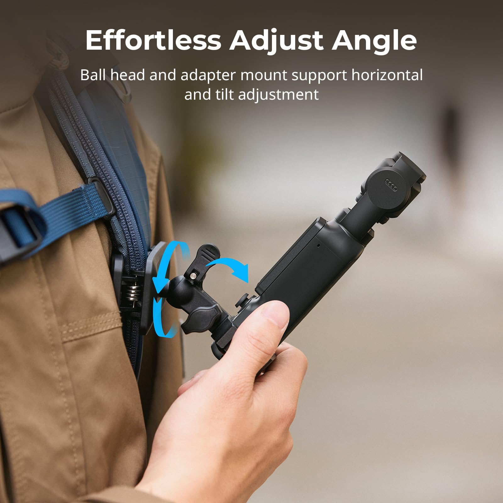 SMALLRIG Supporto magnetico con clip per tracolla per DJI Osmo Pocket 4/3/Action 6/5 Pro/4/Nano, per GoPro Hero 13/12/11, per Insta360 X5/4/3/Ace Pro 2, con adattatore per testa a sfera - 6052