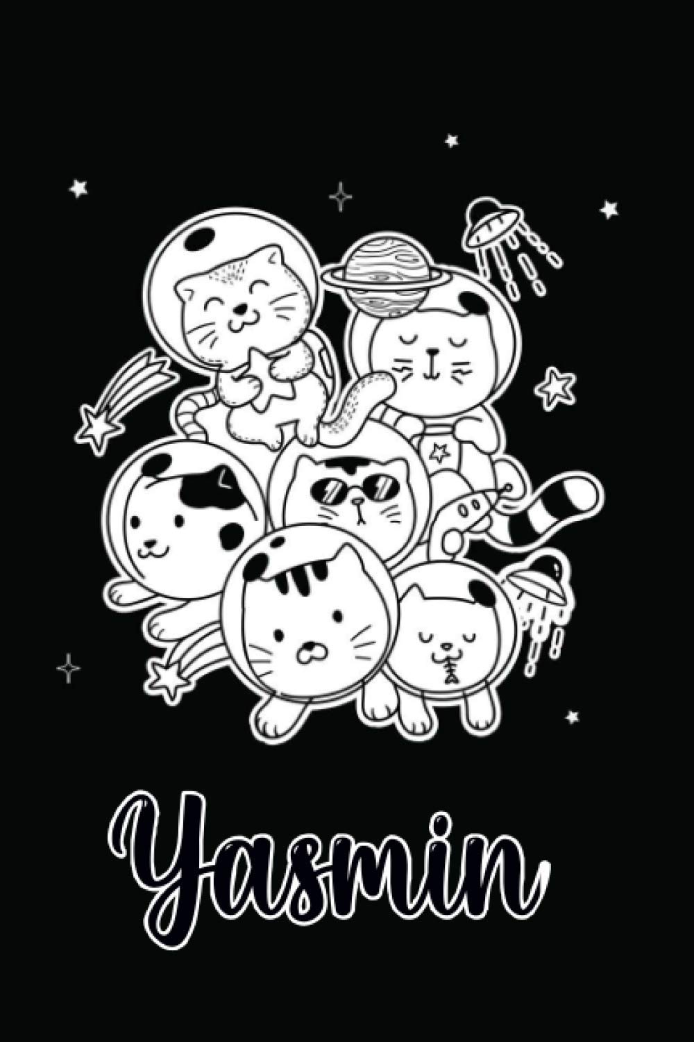 Yasmin : Cute Cat Journal: Notebook With Name On Front Cover, 120 pages College Ruled Notebook Journal & Diary for Writing & Note Taking for Girls ... Personalized Notebooks For Girls And Women)