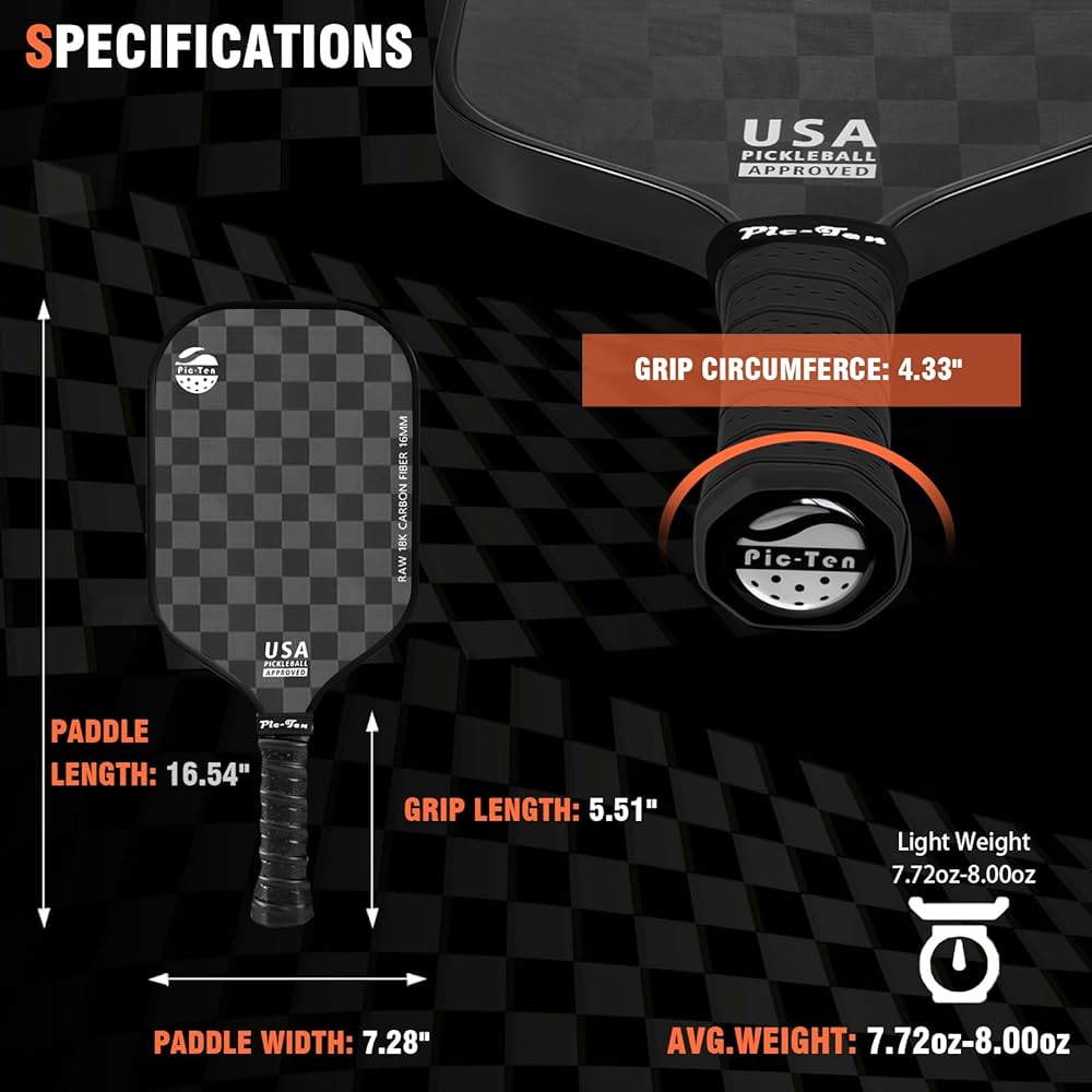 Amazon.co.jp: Pic-Ten ピックルボールパドル USA ピックルボール承認