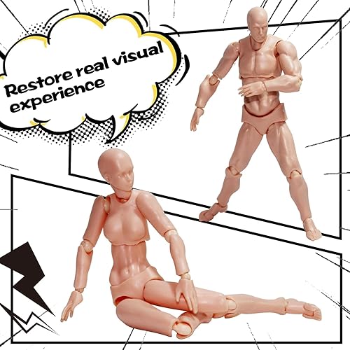 Miniatura 5 de AXITWXIT Body Kun Artista Manikin Figura Suministros de dibujo Herramientas de dibujo, maniquí para artistas, figuras de dibujo, modelo para