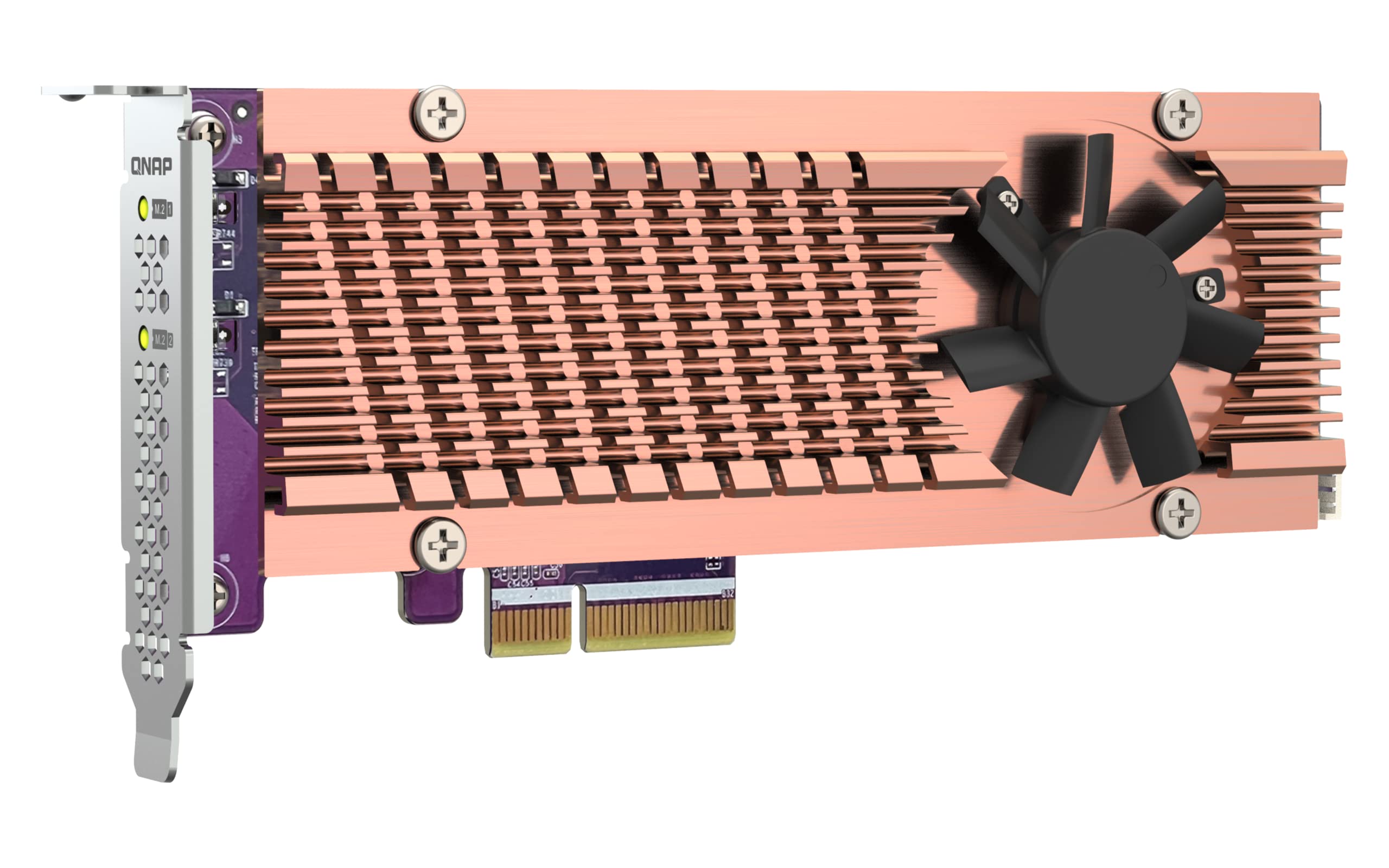 QNAP PCIe SSD Expansion Card - Dual M.2 SSD Slots, Supports 2280