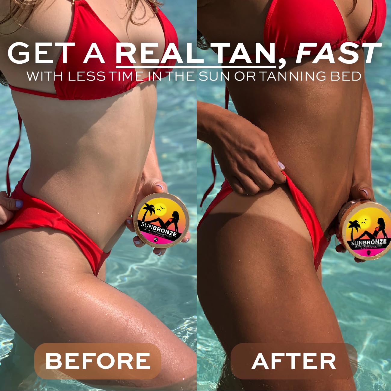 BANGBERRY Original Sun Bronze Ultra Tanning Butter - Sparkling Kiwi, Use in the sun outdoor or tanning bed Better than tanning oil Tan faster with premium natural ingredients Safe for Sensitive Skin