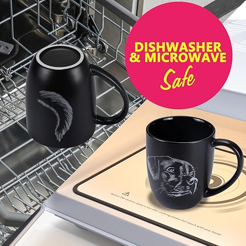 Miniatura 4 de Taza de café de cerámica para perros de 14 onzas, regalo para amantes de los perros, regalos personalizados para inauguración de la casa,