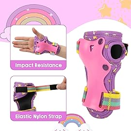 Kids Knee Pads for Girls Boys Toddler 3-8 Years Old Knee and Elbow Pads with Wrist Guards Youth Protective Gear Set for Skateboard Cycling Roller Bike Inline Scooter Skating